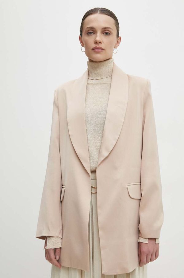 Answear Lab Sako Answear Lab boja: bež, bez zakopčavanja, bez uzorka