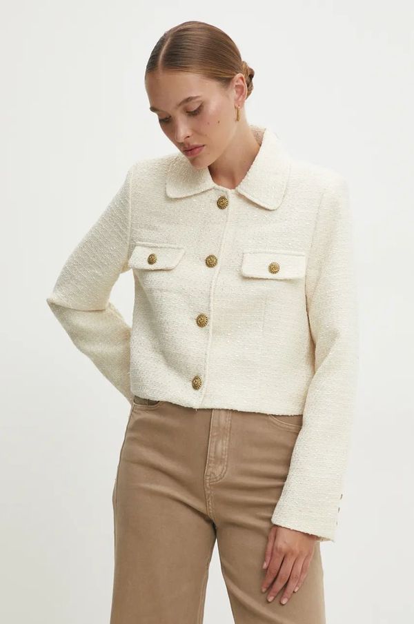 Answear Lab Sako Answear Lab boja: bež, jednoredno zakopčavanje, bez uzorka