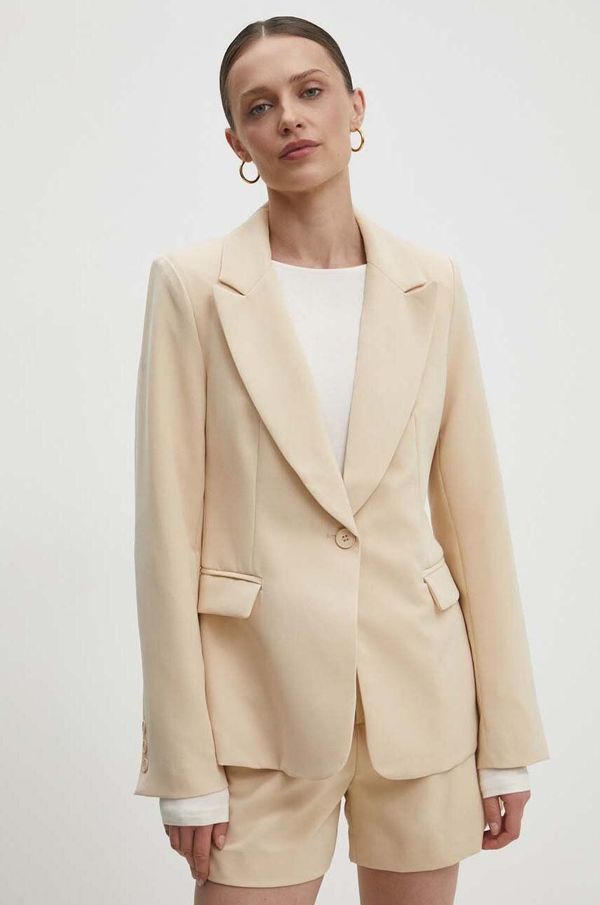 Answear Lab Sako Answear Lab boja: bež, jednoredno zakopčavanje, bez uzorka