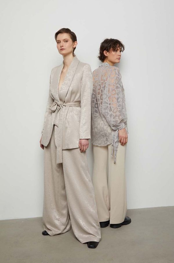 Answear Lab Sako Answear Lab boja: bež, jednoredno zakopčavanje, bez uzorka