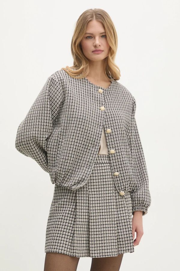 Answear Lab Sako Answear Lab boja: bež, jednoredno zakopčavanje, s uzorkom