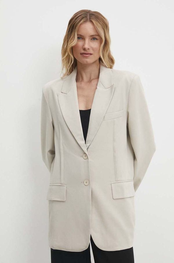 Answear Lab Sako Answear Lab boja: bež, oversize, bez uzorka