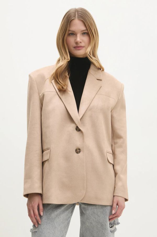 Answear Lab Sako Answear Lab boja: bež, oversize, bez uzorka