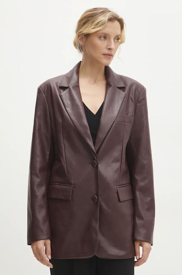 Answear Lab Sako Answear Lab boja: bordo, jednoredno zakopčavanje, bez uzorka