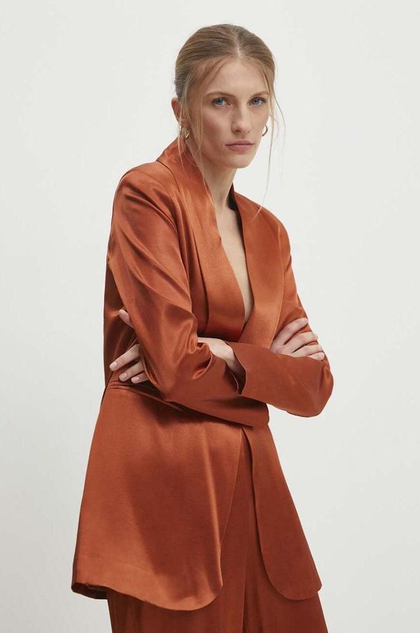 Answear Lab Sako Answear Lab boja: bordo, jednoredno zakopčavanje, bez uzorka