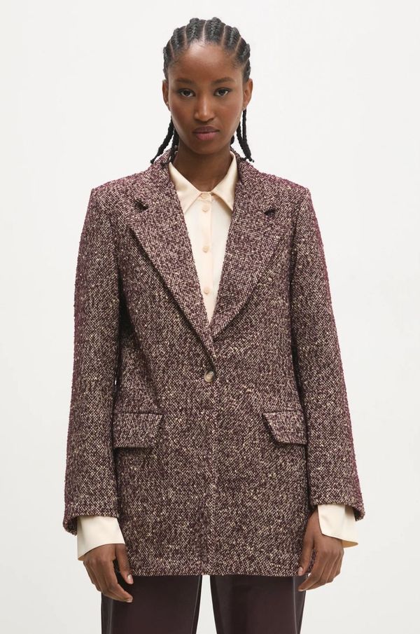 Answear Lab Sako Answear Lab boja: bordo, jednoredno zakopčavanje, s uzorkom