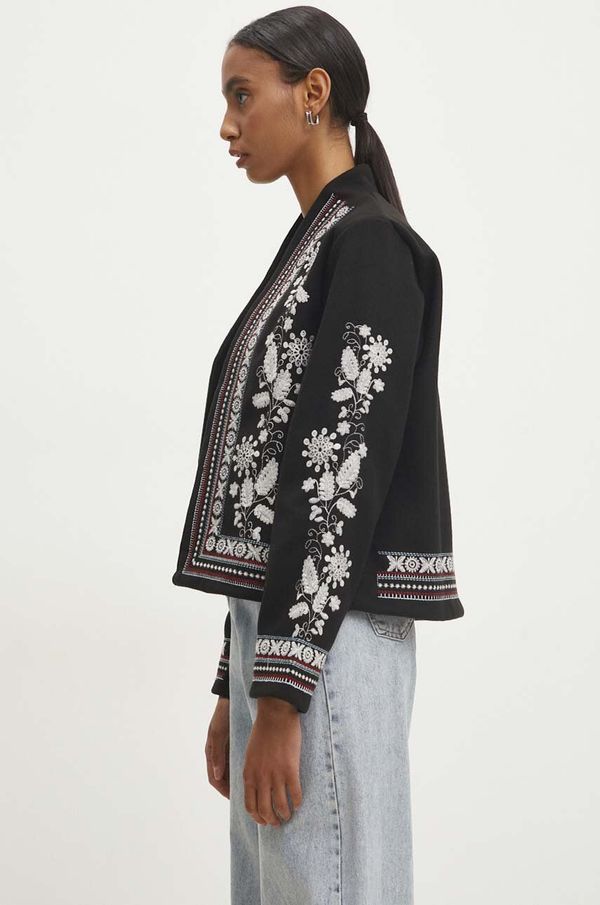 Answear Lab Sako Answear Lab boja: crna, bez zakopčavanja, s uzorkom