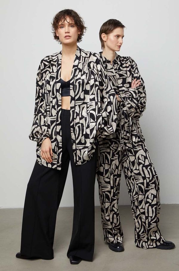 Answear Lab Sako Answear Lab boja: crna, bez zakopčavanja, s uzorkom