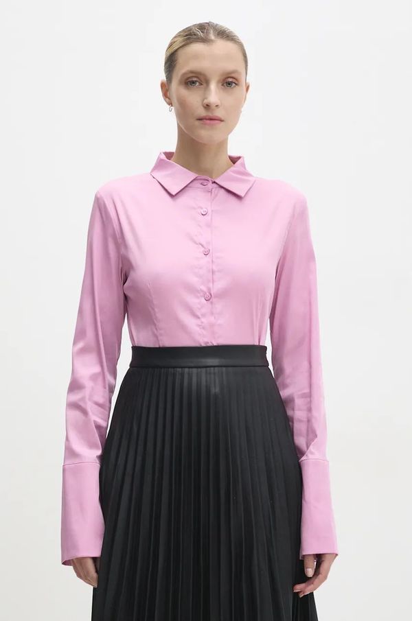 Answear Lab Sako Answear Lab boja: crna, dvoredno zakopčavanje, bez uzorka