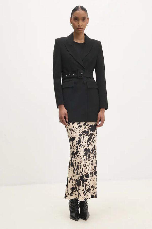 Answear Lab Sako Answear Lab boja: crna, dvoredno zakopčavanje, s uzorkom