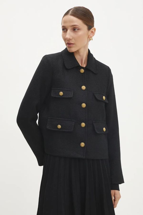 Answear Lab Sako Answear Lab boja: crna, jednoredno zakopčavanje