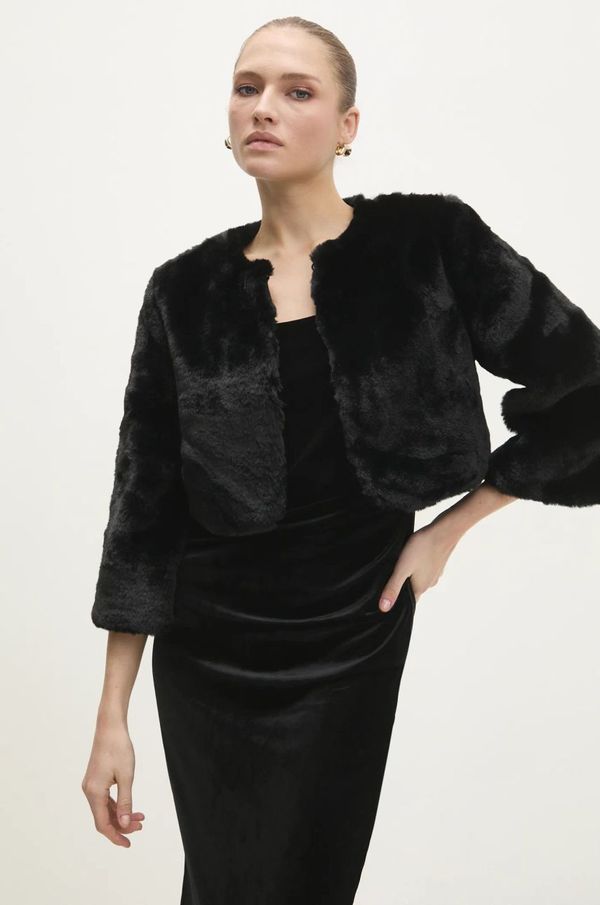 Answear Lab Sako Answear Lab boja: crna, jednoredno zakopčavanje, bez uzorka