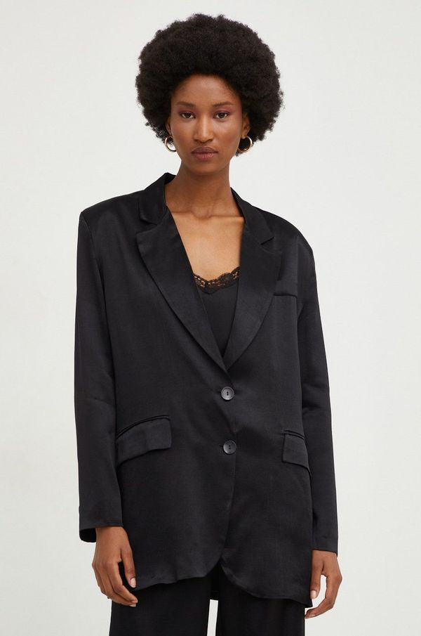 Answear Lab Sako Answear Lab boja: crna, jednoredno zakopčavanje, bez uzorka