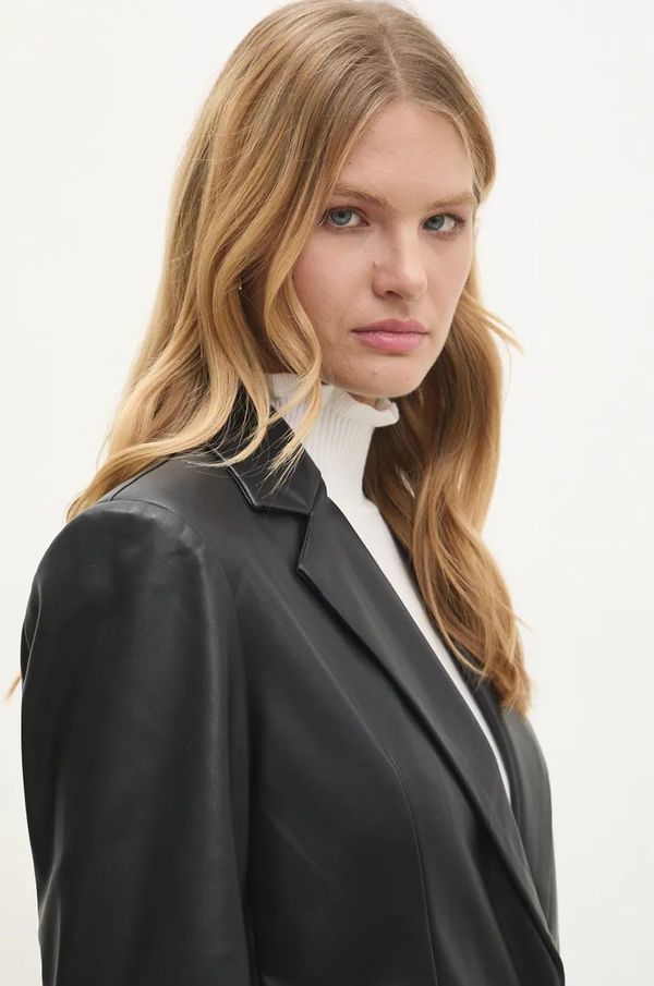 Answear Lab Sako Answear Lab boja: crna, jednoredno zakopčavanje, bez uzorka