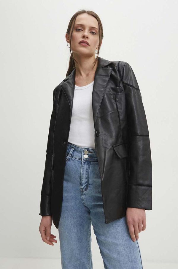 Answear Lab Sako Answear Lab boja: crna, jednoredno zakopčavanje, bez uzorka