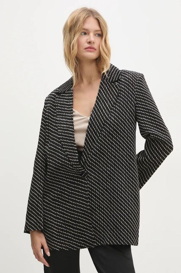 Answear Lab Sako Answear Lab boja: crna, jednoredno zakopčavanje, s uzorkom