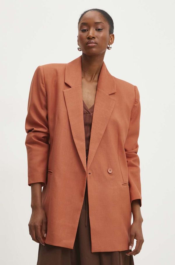 Answear Lab Sako Answear Lab boja: narančasta, jednoredno zakopčavanje, bez uzorka