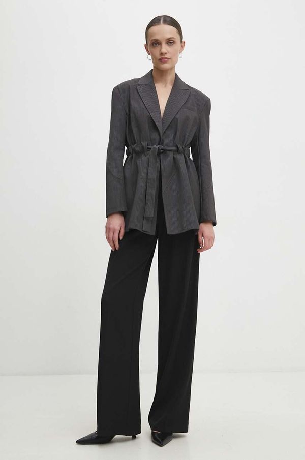 Answear Lab Sako Answear Lab boja: siva, jednoredno zakopčavanje, s uzorkom