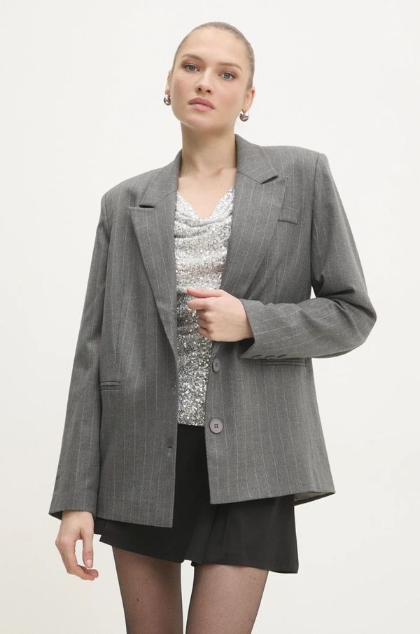 Answear Lab Sako Answear Lab boja: siva, jednoredno zakopčavanje, s uzorkom