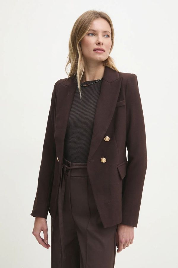 Answear Lab Sako Answear Lab boja: smeđa, jednoredno zakopčavanje, bez uzorka