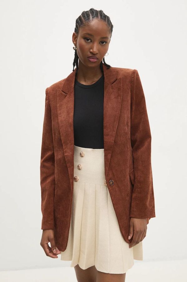 Answear Lab Sako Answear Lab boja: smeđa, jednoredno zakopčavanje, bez uzorka