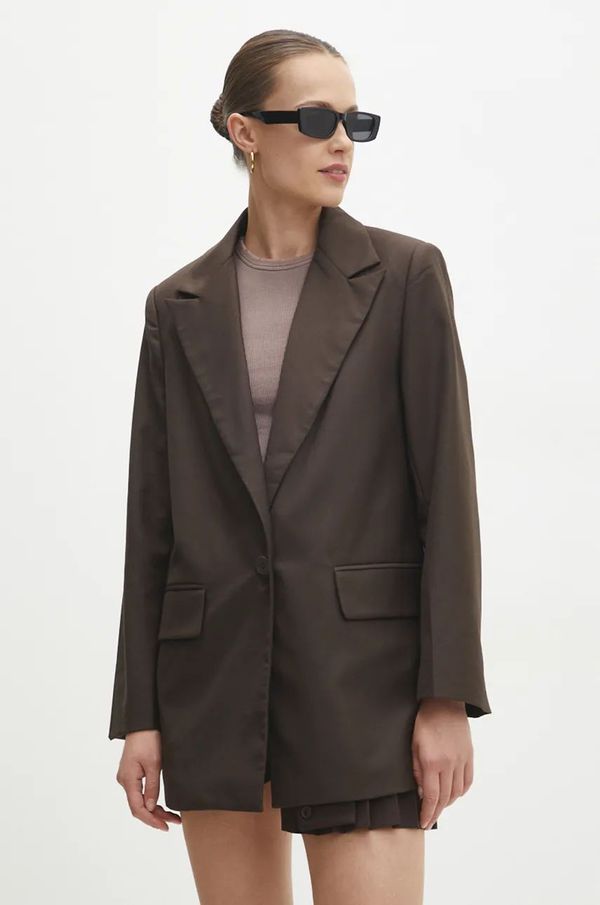 Answear Lab Sako Answear Lab boja: smeđa, jednoredno zakopčavanje, bez uzorka