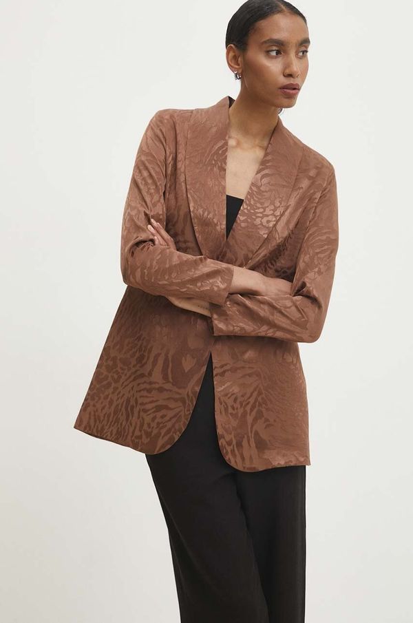 Answear Lab Sako Answear Lab boja: smeđa, jednoredno zakopčavanje, s uzorkom