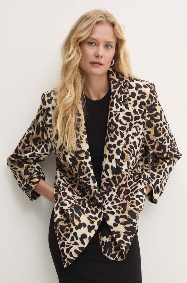 Answear Lab Sako Answear Lab boja: smeđa, jednoredno zakopčavanje, s uzorkom