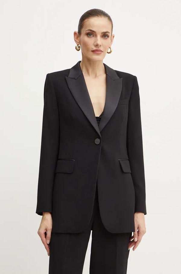 Armani Exchange Sako Armani Exchange boja: crna, jednoredno zakopčavanje, bez uzorka, 6DYG35 YN5YZ