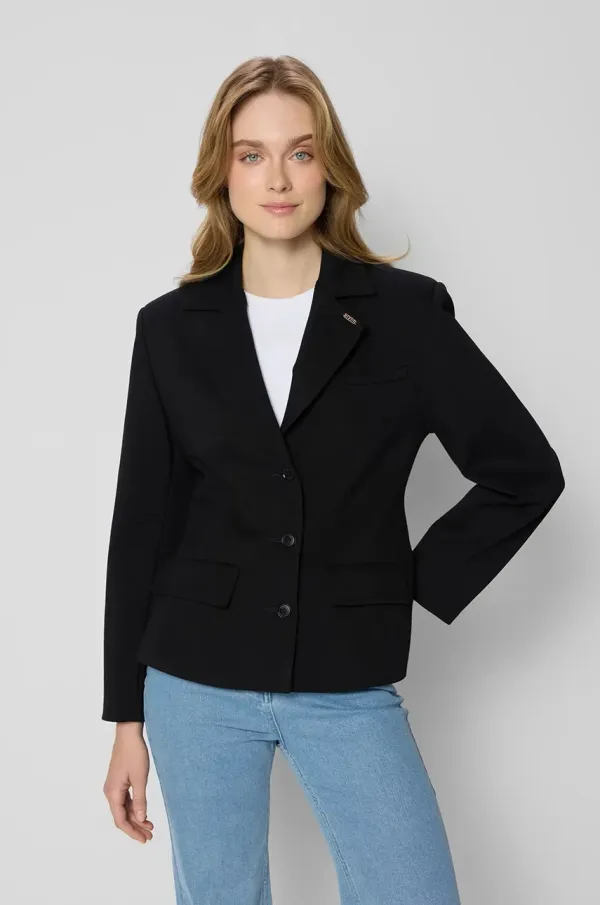 BIZUU Sako Bizuu JARDYNI boja: crna, jednoredno zakopčavanje, bez uzorka, JARDYNI CZARNY KW25