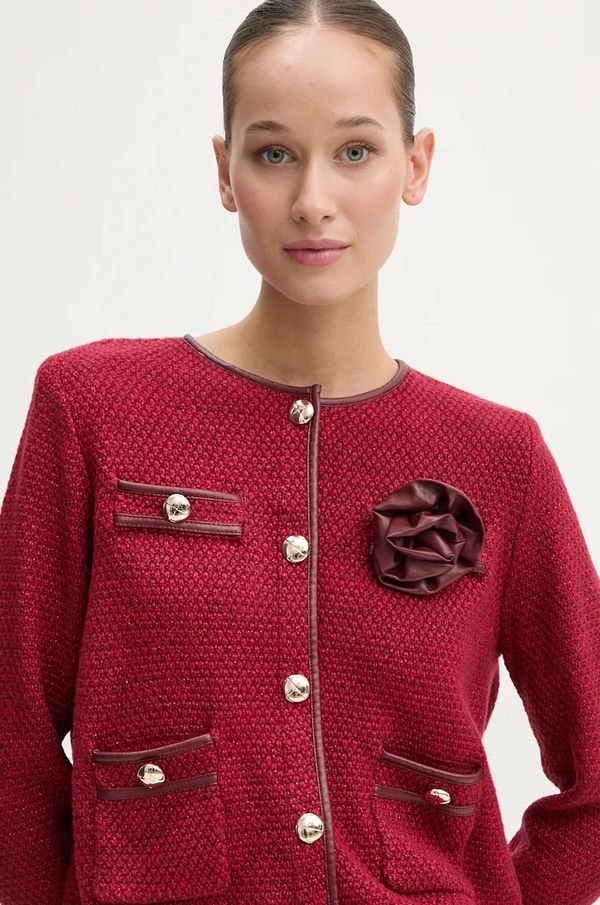 Blugirl Blumarine Sako Blugirl Blumarine boja: bordo, jednoredno zakopčavanje, bez uzorka, RF4142.MA95O