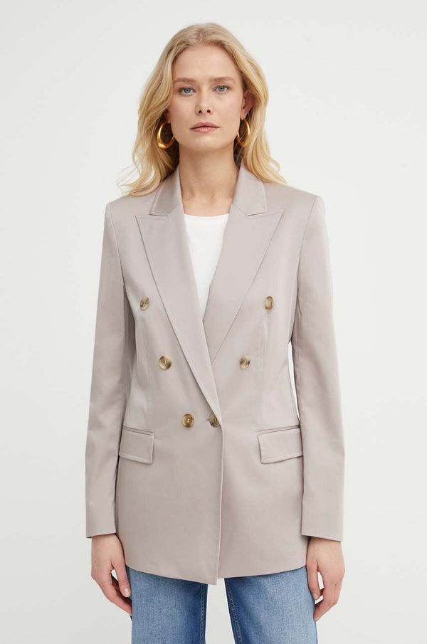 Boss Sako BOSS boja: bež, dvoredno zakopčavanje, bez uzorka, 50511958