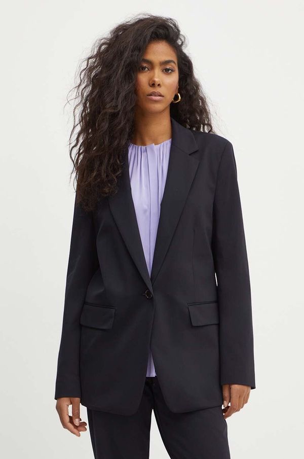 Boss Sako BOSS boja: crna, jednoredno zakopčavanje, bez uzorka, 50523906