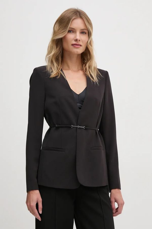 Calvin Klein Sako Calvin Klein boja: bež, bez zakopčavanja, bez uzorka, K20K207154