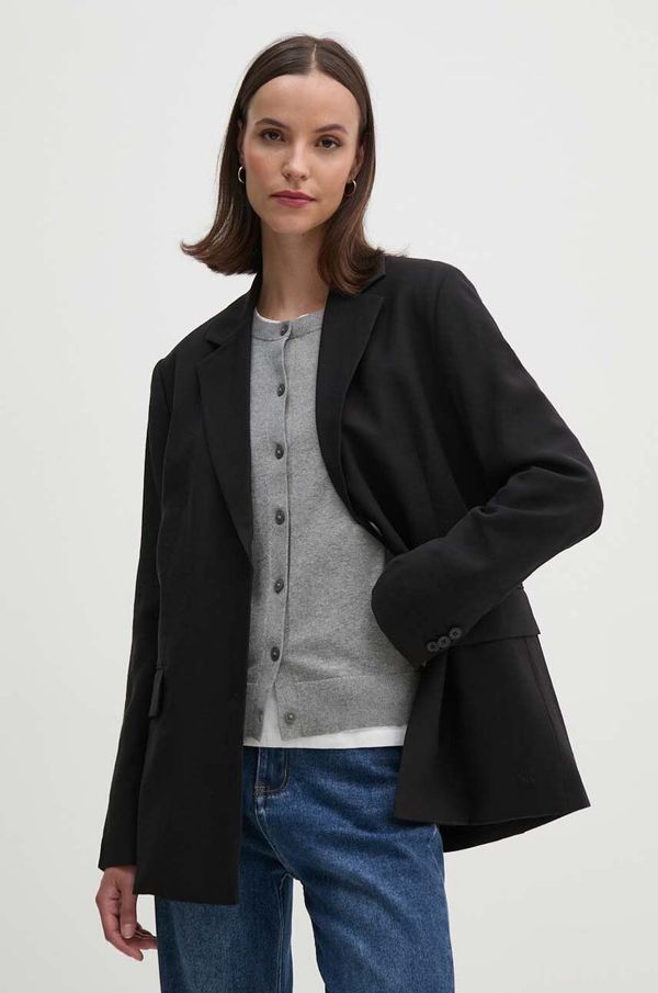 Calvin Klein Jeans Sako Calvin Klein Jeans boja: crna, jednoredno zakopčavanje, bez uzorka, J20J223926