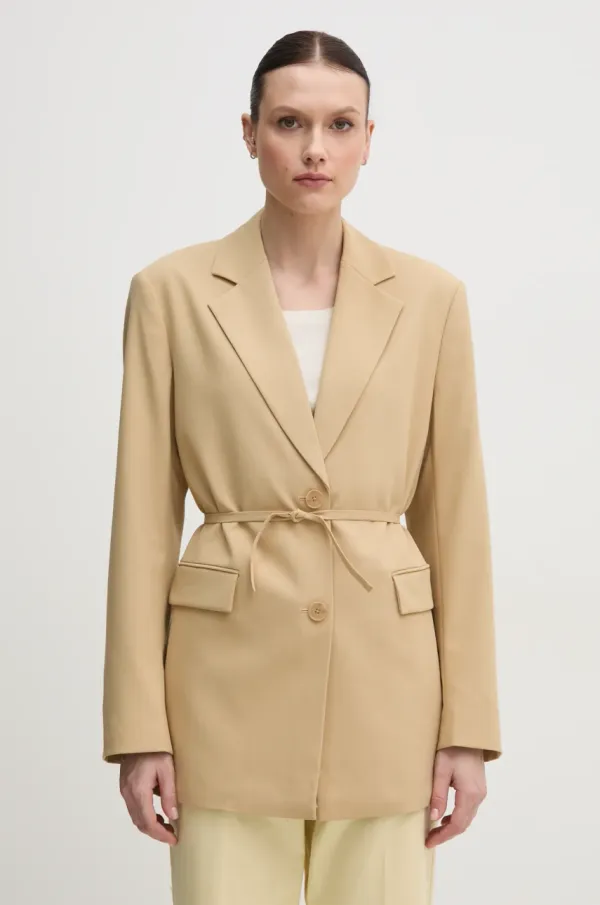 Calvin Klein Jeans Sako Calvin Klein Jeans boja: zelena, jednoredno zakopčavanje, bez uzorka, J20J225206