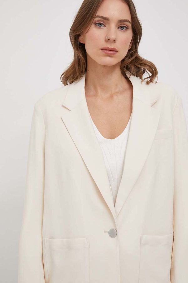 DKNY Sako Dkny boja: bež, jednoredno zakopčavanje, bez uzorka