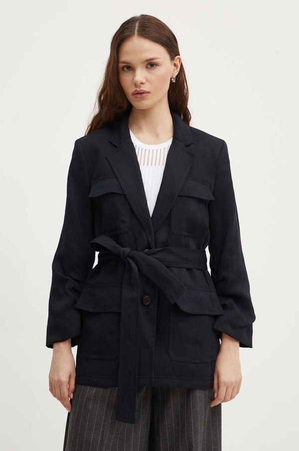 DKNY Sako Dkny za žene, boja: crna, jednoredno zakopčavanje, bez uzorka, P4DCTX65