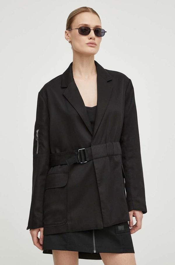 G-Star Raw Sako G-Star Raw boja: crna, jednoredno zakopčavanje, bez uzorka