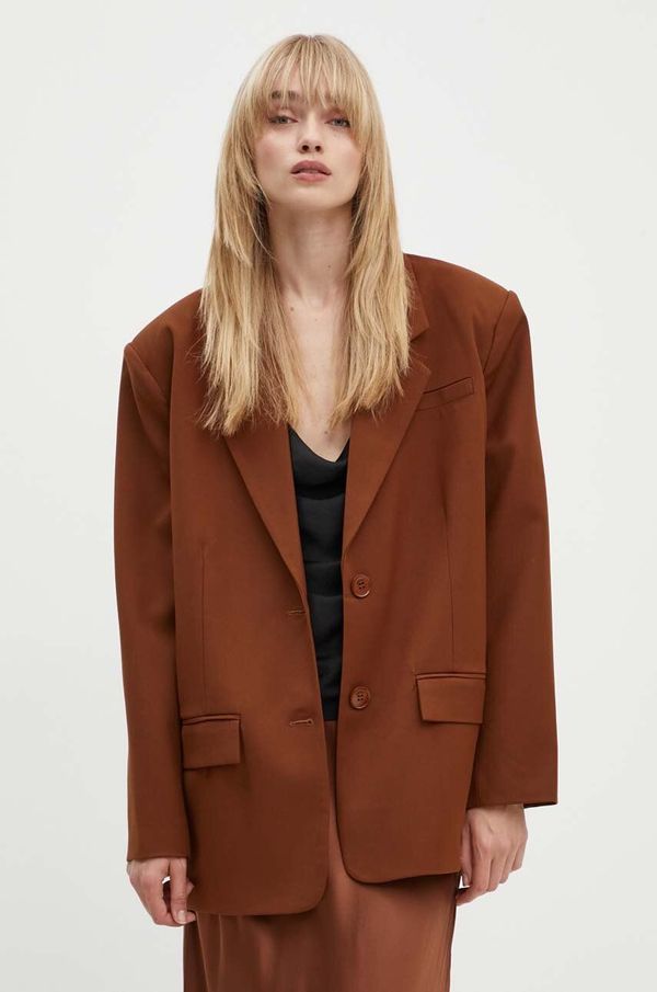 Gestuz Sako Gestuz boja: smeđa, jednoredno zakopčavanje, bez uzorka, 10909665