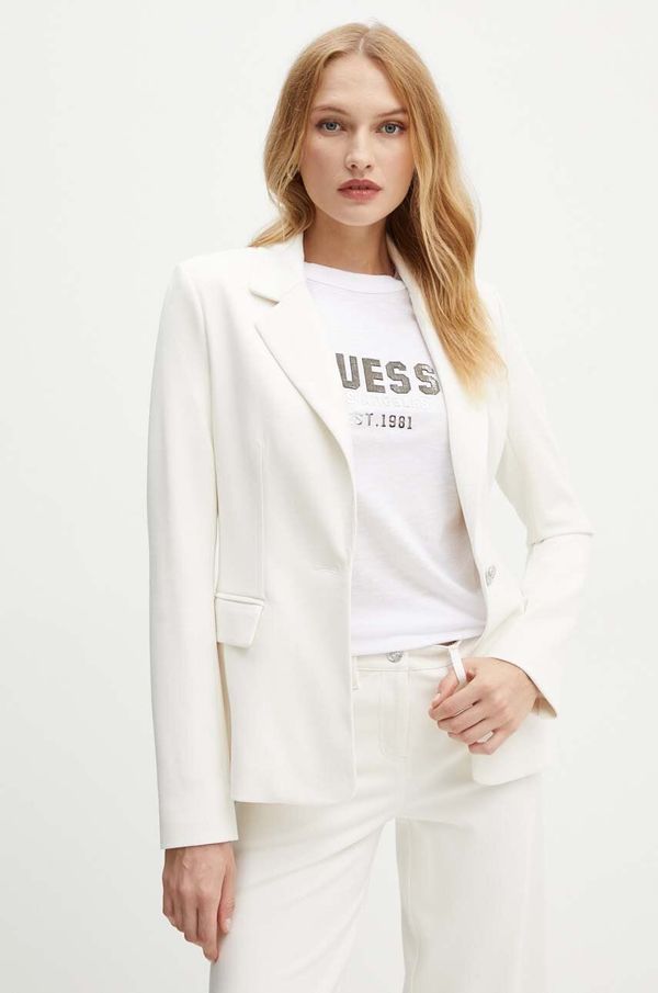 Guess Sako Guess ANNA boja: bež, jednoredno zakopčavanje, bez uzorka, W4RN33 KBJP2