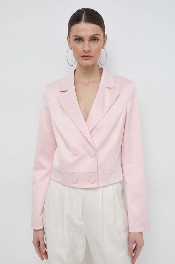 Guess Sako Guess boja: ružičasta, dvoredno zakopčavanje, bez uzorka