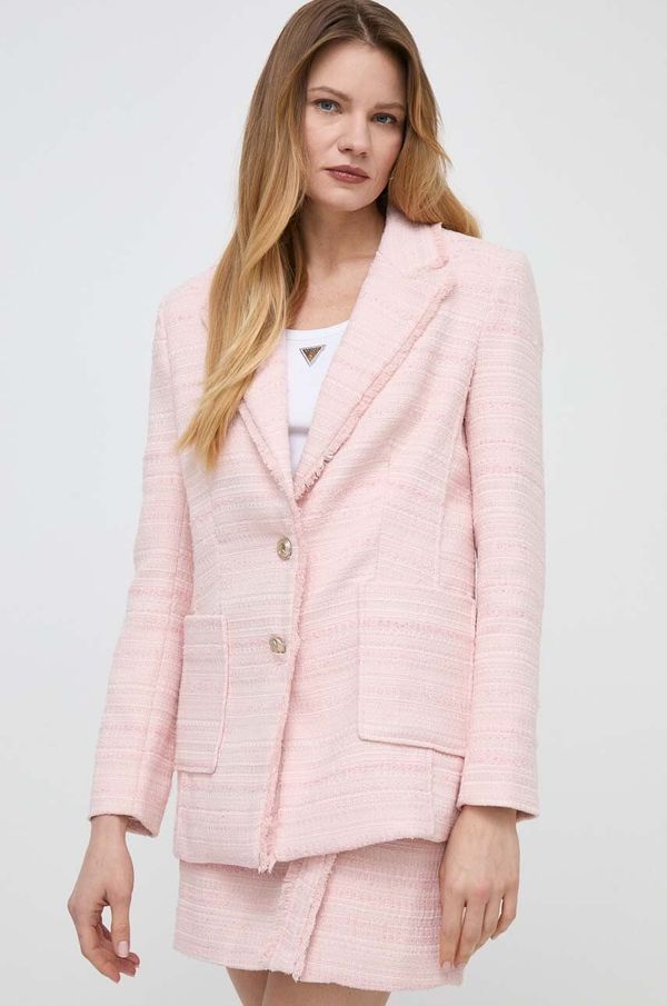 Guess Sako Guess TOSCA boja: ružičasta, jednoredno zakopčavanje, bez uzorka, W4GN49 WG5F2