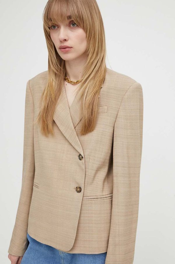 Herskind Sako Herskind Pli boja: bež, jednoredno zakopčavanje, bez uzorka, 5123110