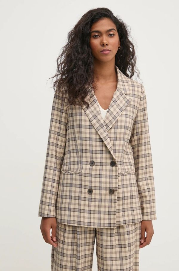 Hoss Intropia Sako Hoss Intropia boja: bež, dvoredno zakopčavanje, s uzorkom, 5478079