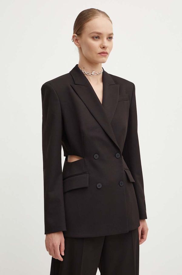 Hugo Sako HUGO boja: crna, dvoredno zakopčavanje, bez uzorka, 50517952