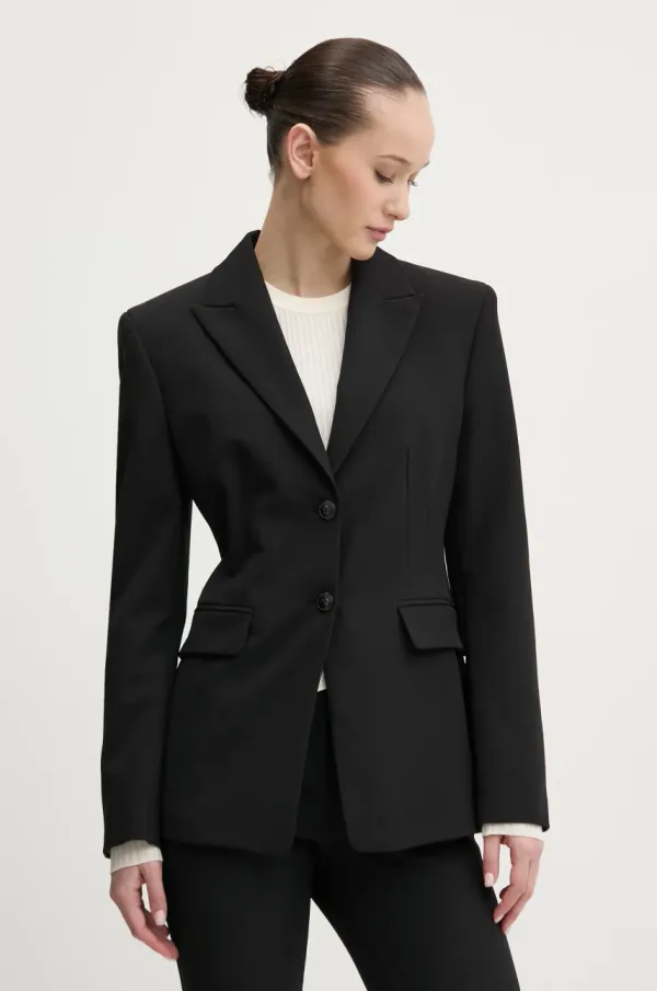 HUGO Sako HUGO boja: crna, jednoredno zakopčavanje, bez uzorka, 50533901