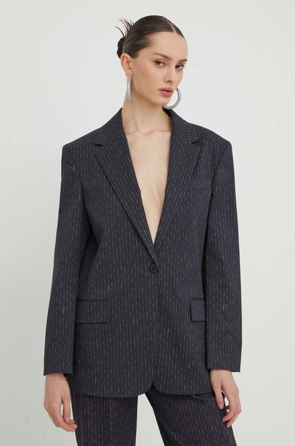 Hugo Sako HUGO boja: tamno plava, oversize, s uzorkom