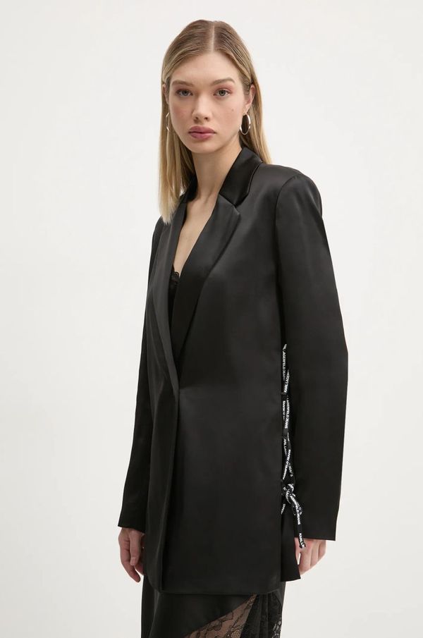 Karl Lagerfeld Jeans Sako Karl Lagerfeld Jeans boja: crna, jednoredno zakopčavanje, bez uzorka, A1W14022