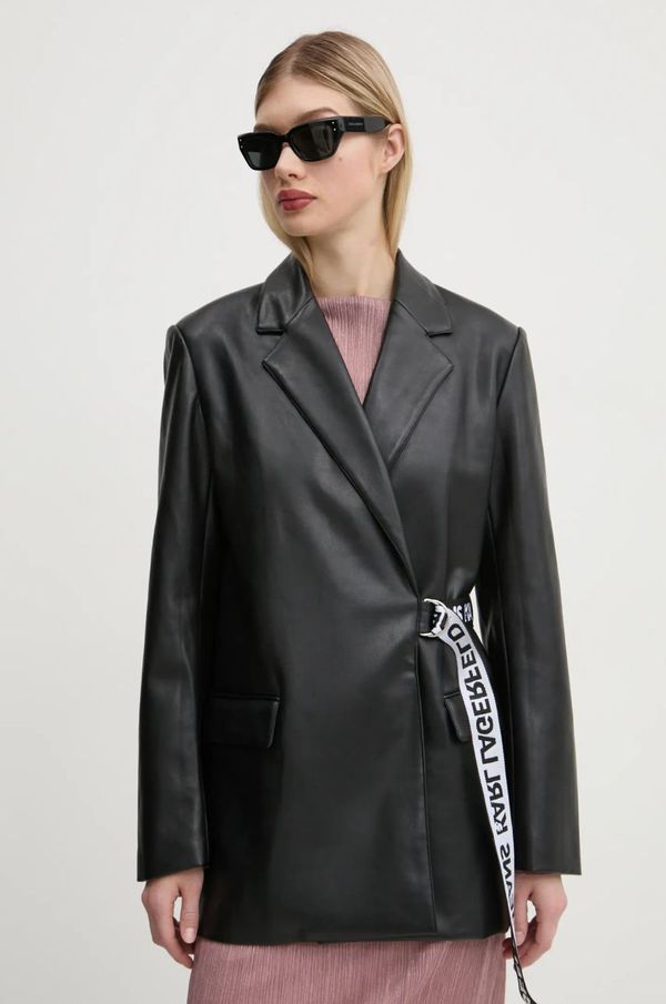 Karl Lagerfeld Jeans Sako Karl Lagerfeld Jeans boja: crna, jednoredno zakopčavanje, bez uzorka, A1W14040